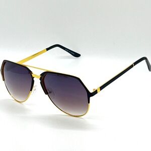 Classic Sunglasses Men‎ Black Gold Frame Fashion Shades UV400 Outdoor Lentes New